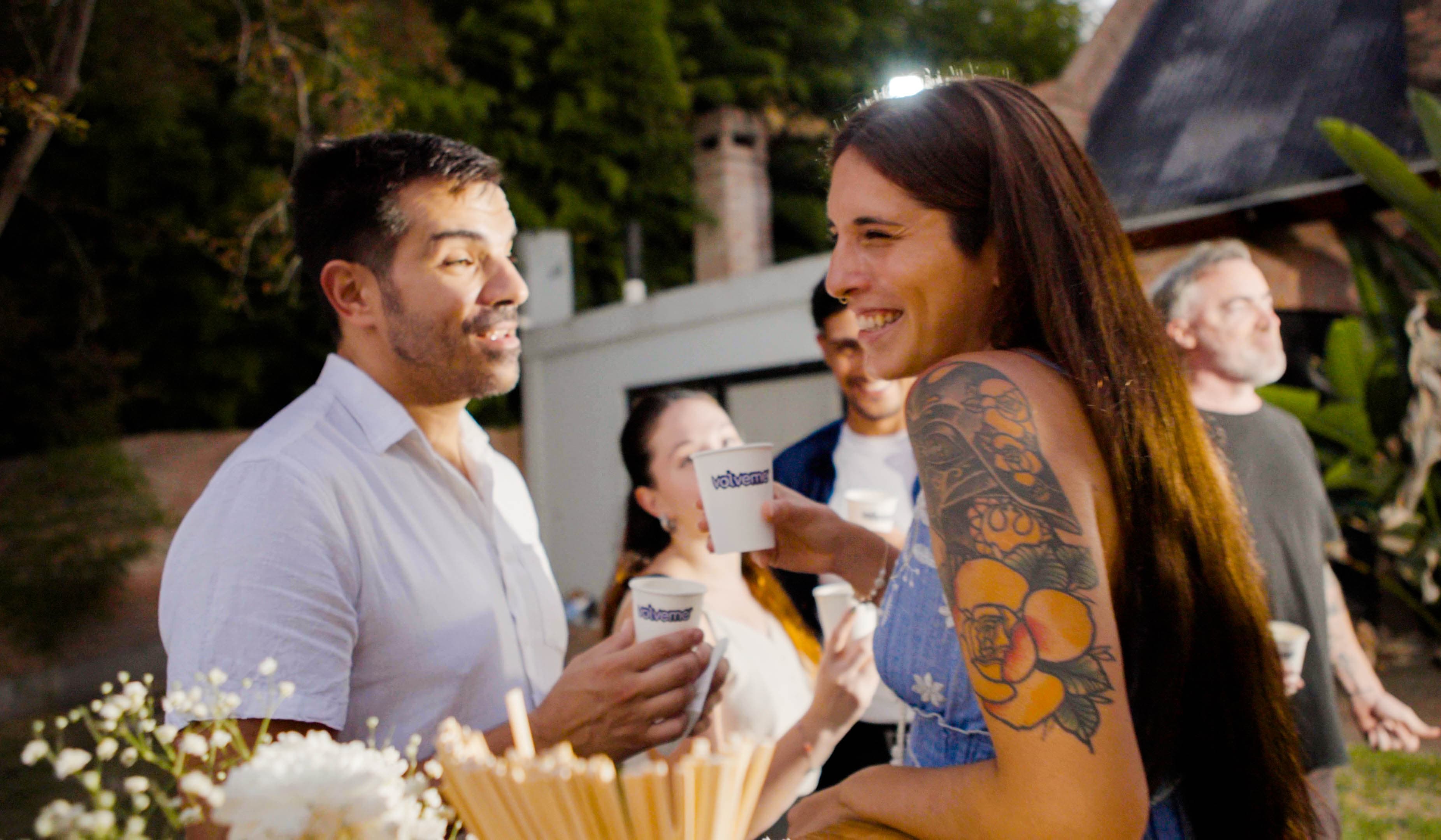 Barra de café móvil en evento